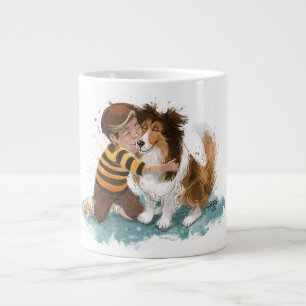 Sheltie en Boy Dog Knuffel Grote Koffiekop
