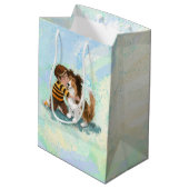 Sheltie en Boy Dog Knuffel Medium Cadeauzakje (Achterkant Gekanteld)