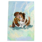 Sheltie en Boy Dog Knuffel Medium Cadeauzakje (Achterkant)