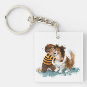 Sheltie en Boy Dog Knuffel Sleutelhanger