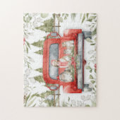 Sheltie Family in Red Truck Kerstmis Legpuzzel (Verticaal)