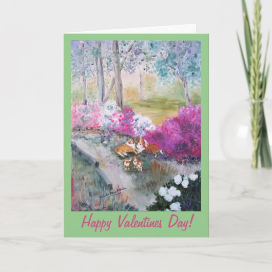 Sheltie Family Valentijn Wenskaart Kaart (Voorkant)