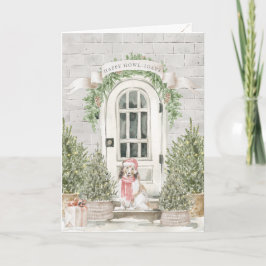 Sheltie Front Porch Kerstmis Kaart