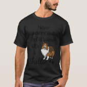 Sheltie Gift Oude Vrouw En Sheltie Grappige Shelti T-shirt (Voorkant)