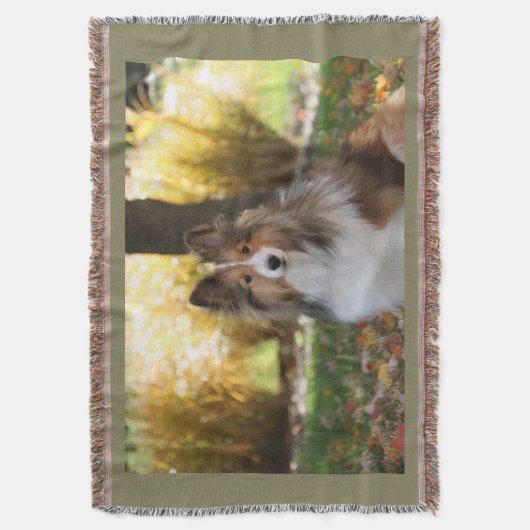 Sheltie Gooi Deken (Voorkant Verticaal)