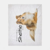 Sheltie Hair Fleece Deken (Voorkant)