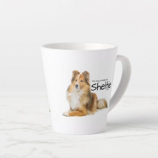 Sheltie Hair Latte Mok (Rechterhoek)