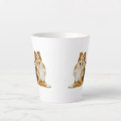 Sheltie Hair Latte Mok (Voorkant)