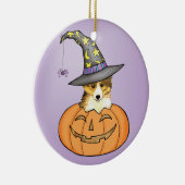 Sheltie Halloween Keramisch Ornament (Rechts)