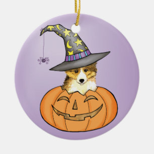 Sheltie Halloween Keramisch Ornament