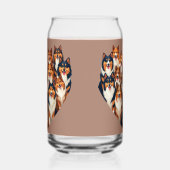 Sheltie Hart Illustratie Schattigee Shetland Sheep Blikvorm Glas (Links)