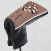 Sheltie Hart Illustratie Schattigee Shetland Sheep Golfheadcover (3/4 voorkant)