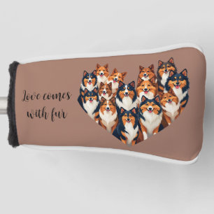 Sheltie Hart Illustratie Schattigee Shetland Sheep Golfheadcover