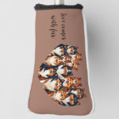 Sheltie Hart Illustratie Schattigee Shetland Sheep Golfheadcover (Draai 90)