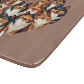 Sheltie Hart Illustratie Schattigee Shetland Sheep Snijplank (Hoek)
