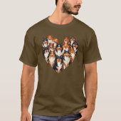 Sheltie Hart Illustratie Schattigee Shetland Sheep T-shirt (Voorkant)