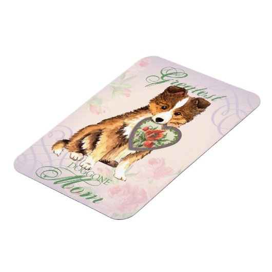 Sheltie Heart mama Magneet (Linkerzijde)