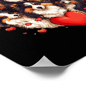 Sheltie Heart-shaped Cute Sheltie Dog Lover Men Wo Poster (Hoek)