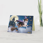 Sheltie Heks Halloween Kaart (Achterkant)