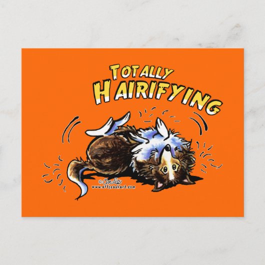 Sheltie helemaal Hairificeren Briefkaart (Voorkant)