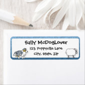 Sheltie Herding Sheep Etiket (Insitu)