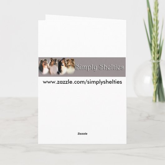 Sheltie Holiday #1 Kaart (Achterkant)
