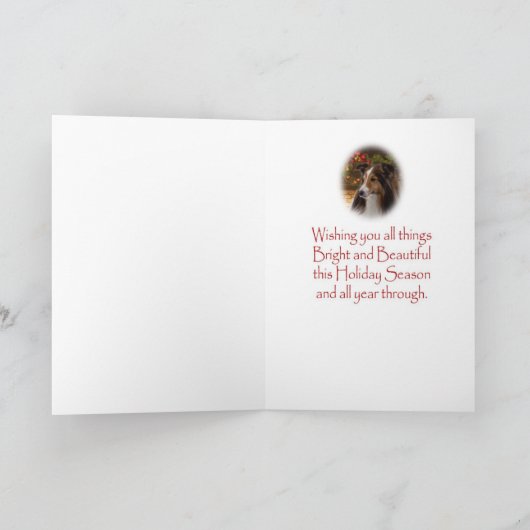 Sheltie Holiday Kaart (Binnen)