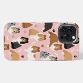 Sheltie-hond botten en poten Case-Mate iPhone hoes Hoesje (Achterkant horizontaal)