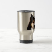 Sheltie Hond schilderij schets Reisbeker (Center)