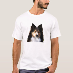 Sheltie Hond schilderij schets T-shirt