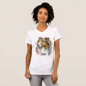 Sheltie Hondenras gepersonaliseerd T-shirt (Voorkant volledig)