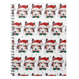 Sheltie-hondenras Kerststerren Notitieboek