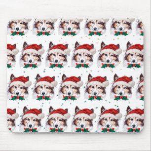 Sheltie-hondras Christmas Stars Muismat