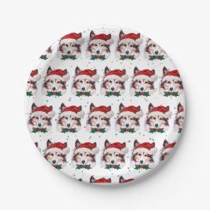 Sheltie-hondras Christmas Stars Papieren Bordje