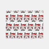 Sheltie-hondras Kerststerren Fleece Deken (Voorkant (Horizontaal))