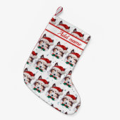 Sheltie-hondras Kerststerren Kleine Kerstsok (Voorkant (Hangend))