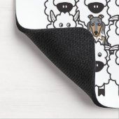 Sheltie in de schapen muismat (Hoek)