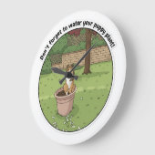 Sheltie in pot grote klok (Hoek)