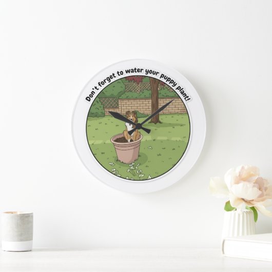 Sheltie in pot grote klok (Huis)