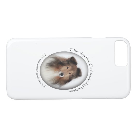 Sheltie iPhone 7 hoesje (Achterkant (Horizontaal))