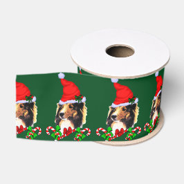 Sheltie kerst Merry Grosgrain Lint