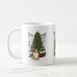 Sheltie & Kerstboom Koffiemok