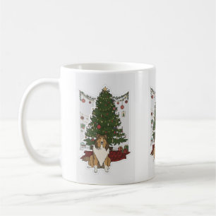 Sheltie & Kerstboom Koffiemok