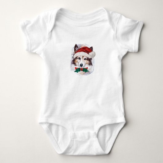 Sheltie Kerstcadeaus voor hondenliefhebbers Romper (Voorkant)