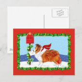 Sheltie kerstmail Sable Feestdagenkaart (Voorkant / Achterkant)