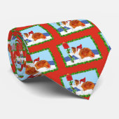 Sheltie Kerstmail Sable Stropdas (Opgerold)