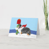 Sheltie kerstmail Tri Color Feestdagen Kaart (Voorkant)