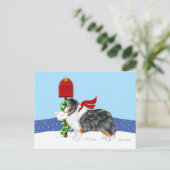 Sheltie kerstmail Tri Color Feestdagenkaart (Staand voorkant)
