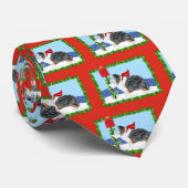Sheltie kerstmail Tri Color Stropdas (Opgerold)