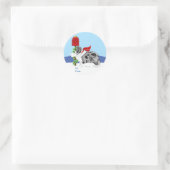 Sheltie Kerstmis Bi Blue Gift Labels (Tas)